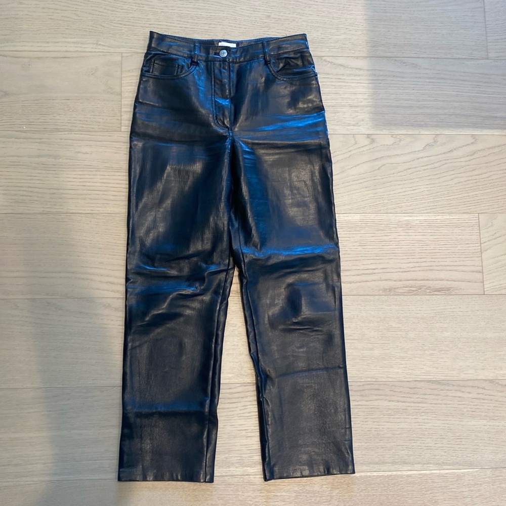 Aritzia Melina Black leather pants